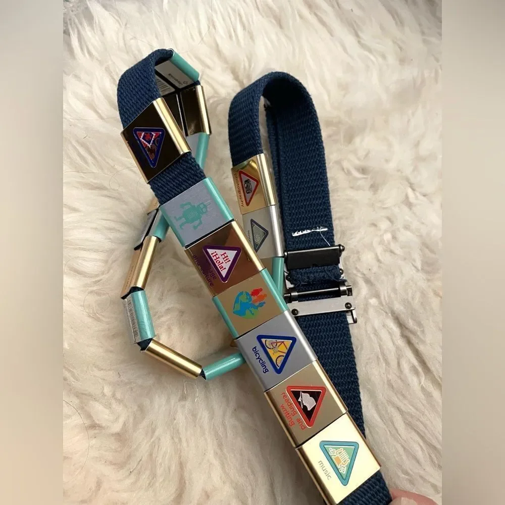 Scout belt with 20 merit badge loops